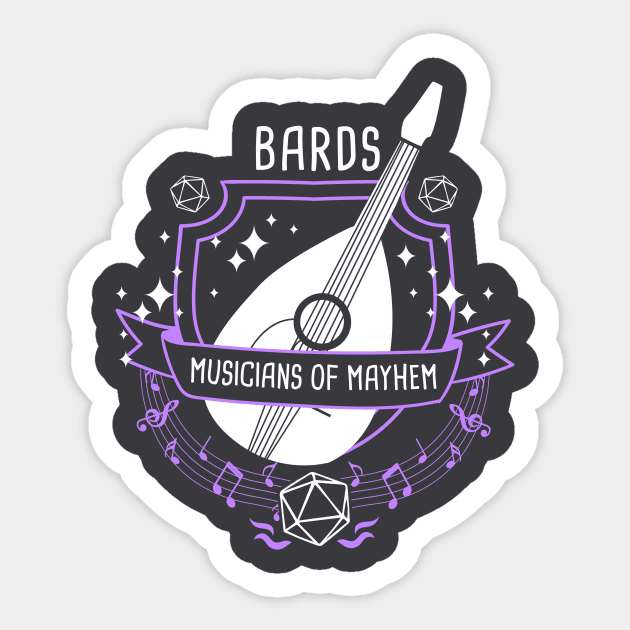 RPG Class Bard Sticker by Emily Collins